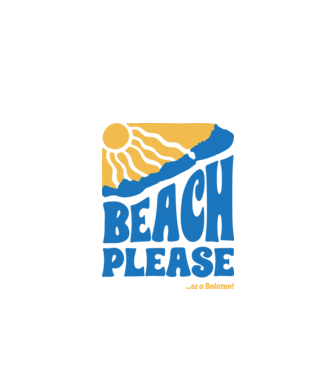 Beach Please, ez a Balaton! minta fehér pólón