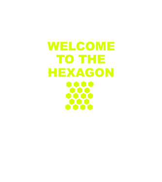 Welcome to the hexagon minta sötétszürke pólón