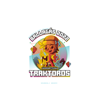 Arcade Jövőbeli szakmás traktoros minta fehér pólón