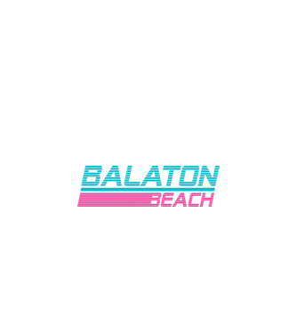 Balaton beach retro minta sötétkék pólón
