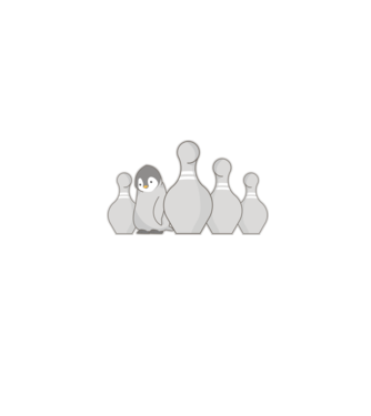 Bowling pingvin minta fehér pólón