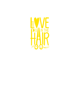Love is in the hair minta fekete pólón