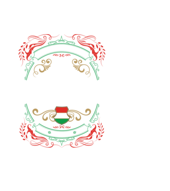 Magyar fajta kuvasz minta fekete pólón