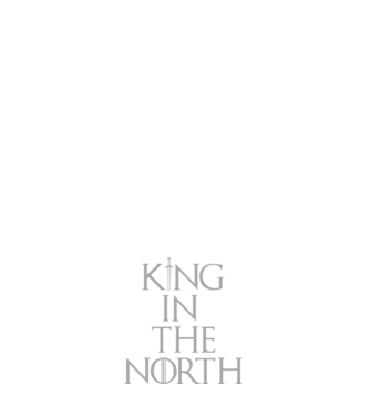 King in the North minta sötétkék pólón