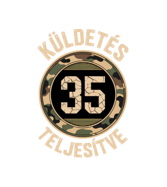 Küldetés teljesítve 35 minta fehér pólón