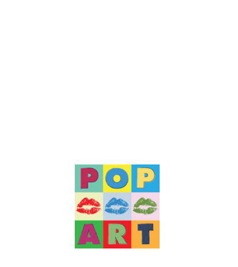 pop art minta fehér pólón