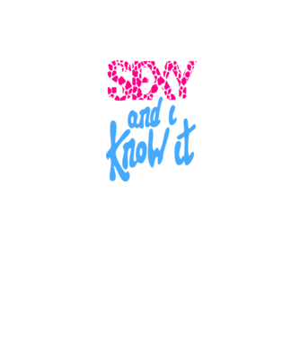 Sexy and I know it! minta fekete/piros pólón