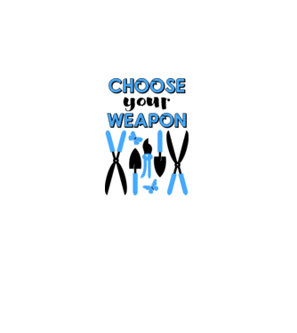 Choose your weapon minta fehér/piros pólón