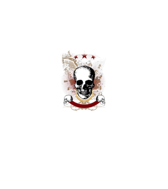 Angelskull sötétalap minta fekete pólón