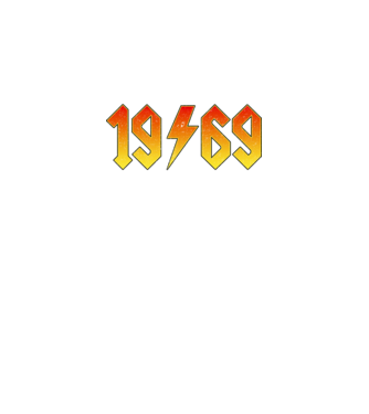 Rock születésnap 1969 Szeptember minta fekete pólón
