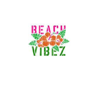 Beach Vibez minta fekete pólón