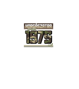 Horgászatra születve - 1975 minta fekete pólón