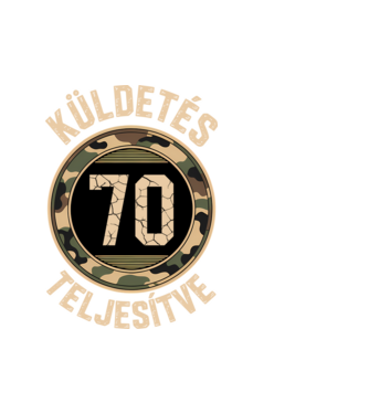 Küldetés teljesítve 70 minta fehér pólón