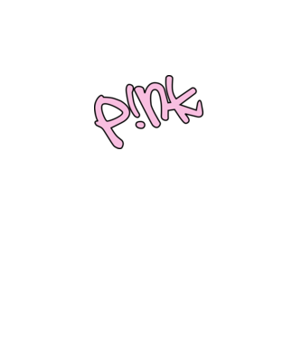 PINK minta fehér pólón