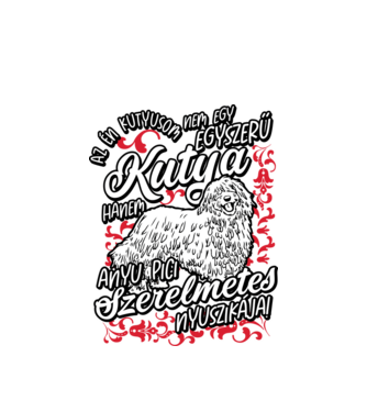 Anya szerelmetes nyuszikája komondor minta fehér pólón