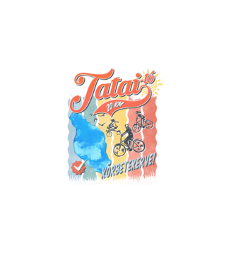 TATAI TÓ körbetekerve minta fehér pólón