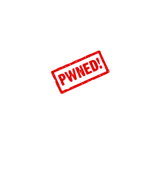 Pwned minta fekete pólón