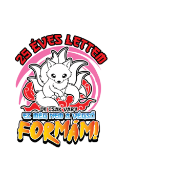 Naruto szülinap_25 éves minta fekete pólón