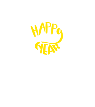 Happy new 2019 minta fekete pólón