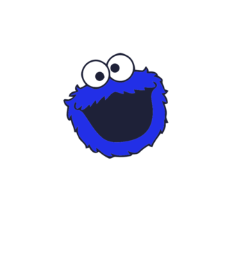 Cookie Monster Face minta neonzöld pólón