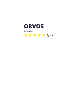 Értékelés 5 csillag - ORVOS minta fehér pólón