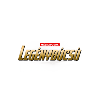 Legénybúcsú végjáték arany minta fekete pólón