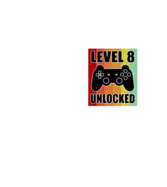 level 8 unlocked retro gamer minta neonsárga pólón