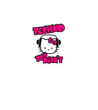 Hello Kitty - Techno You Didn't minta világos rózsaszín pólón