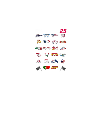 MOTOGP 25 CALENDAR fekete alapra minta fekete pólón
