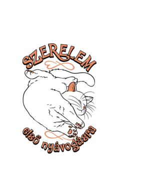 Szerelem első nyávogásra minta fehér pólón