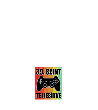 39 szint teljesítve retro gamer minta sötétkék pólón