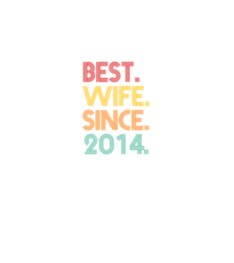 best wife since 2014 retro minta fekete pólón