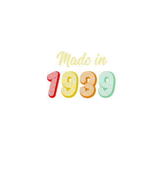 made in 1939 retro minta fekete pólón