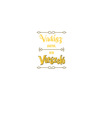 Vadász vagyok, nem varázsló minta fekete pólón