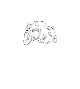 Bulldog minta piros pólón