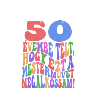 Mestermű megalkotása 50 minta fekete pólón