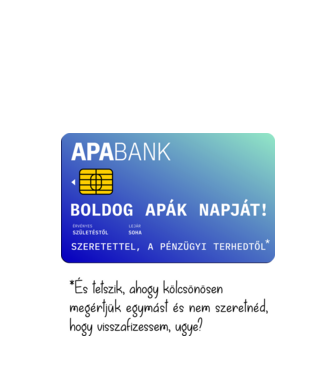ApaBank minta fehér pólón