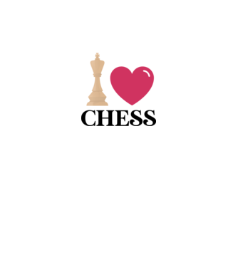 Love chess minta fehér pólón