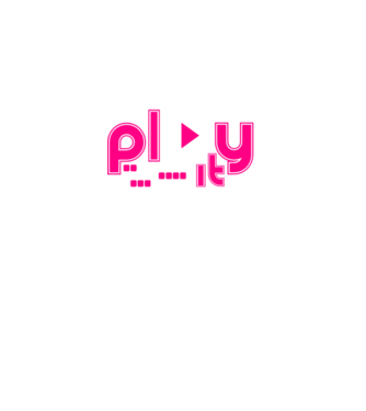 Play It Hard minta fekete pólón