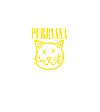 PURRVANA minta fekete pólón
