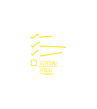 Oktatás checklist Gimi - fekete alap minta fekete pólón