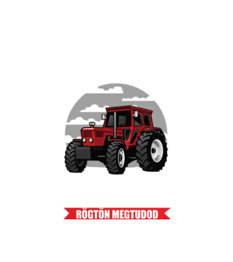 Fenyegető traktoros minta fehér pólón