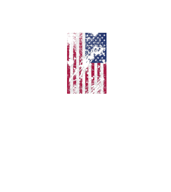 ripped flag U.S. minta fehér pólón
