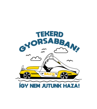 Balcsi Taxi minta fehér pólón