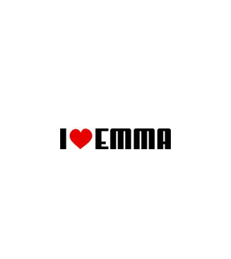 I love Emma minta fehér pólón