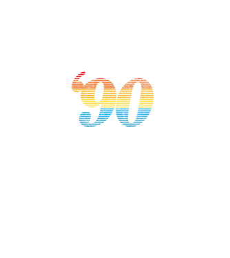 Retro születésnap 1990 minta fekete pólón
