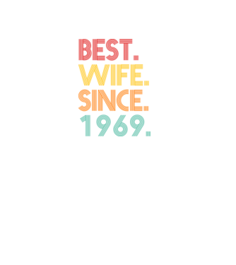 best wife since 1969 retro minta fekete pólón