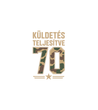Küldetés teljesítve 70 minta fekete pólón