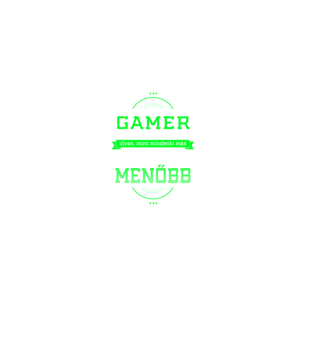 Én egy menő...GAMER minta fekete pólón