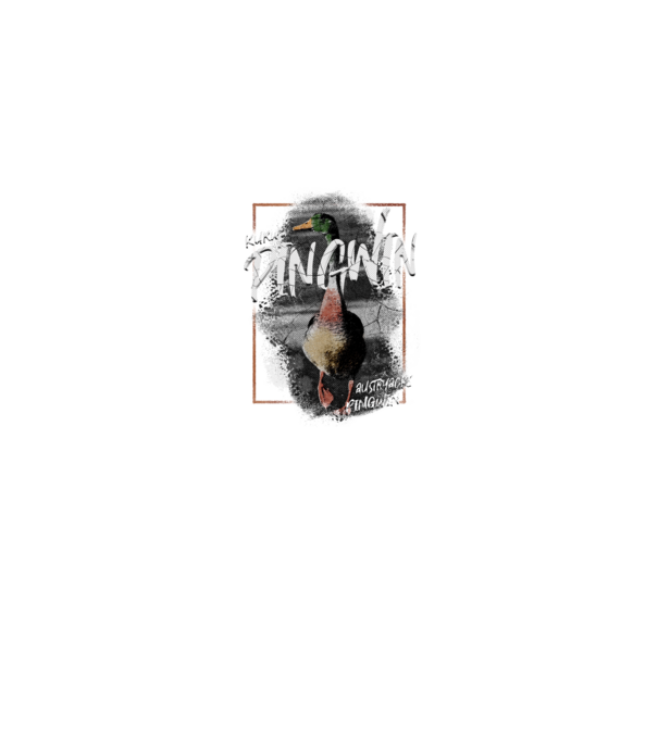 Kurwa pingwin minta farmerkék pólón
